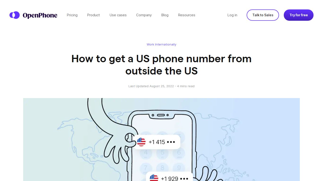 How to get a US phone number from outside the US - OpenPhone Blog